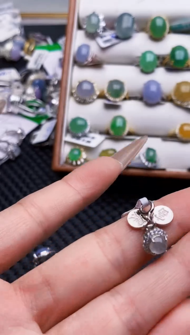 银S925镶嵌戒指翡翠2835