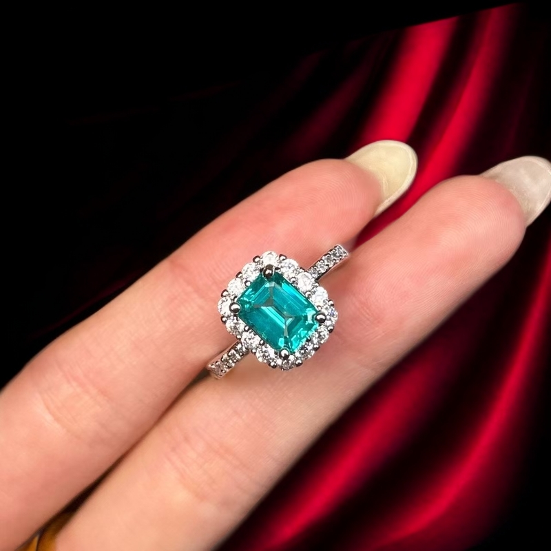 瑾萱高订名饰149-轻奢培育帕拉伊巴精切合金戒指