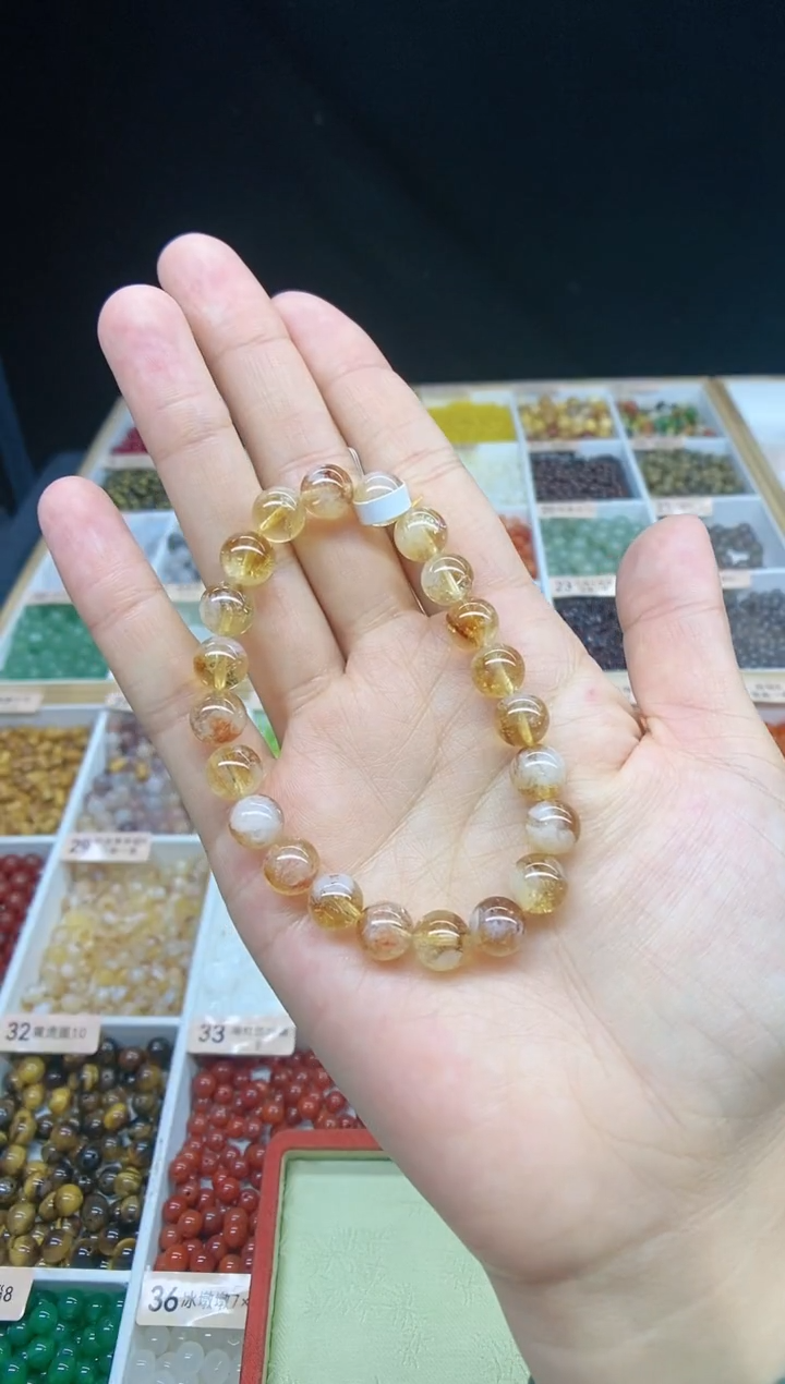 【闪购商品】水晶手串未镶嵌黄塔晶多样性发一