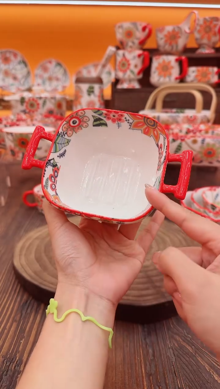 罐景德镇陶瓷炖盅烤盘碗陶瓷筷子