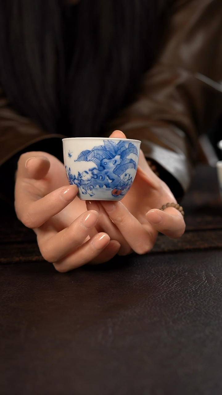 【闪购商品】杯聚澜堂五子闹春缸杯