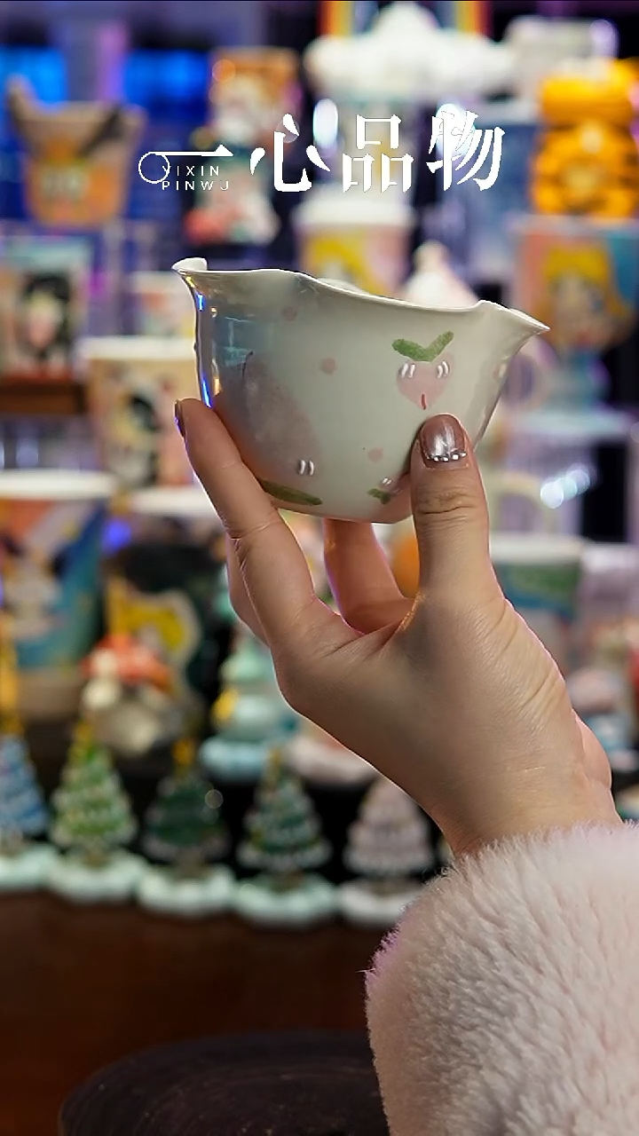 杯子瓷Y111景德镇手工手绘杯子摆件