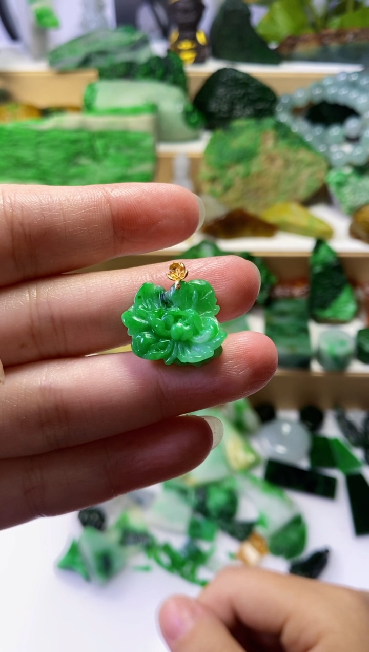 颈饰未镶嵌翡翠一****福012天然翡翠