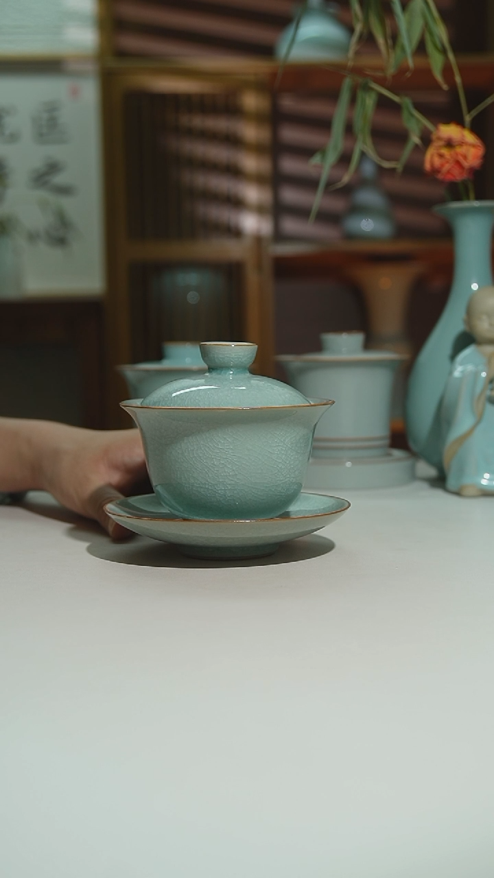 杯冰花元宝盖碗安全发货