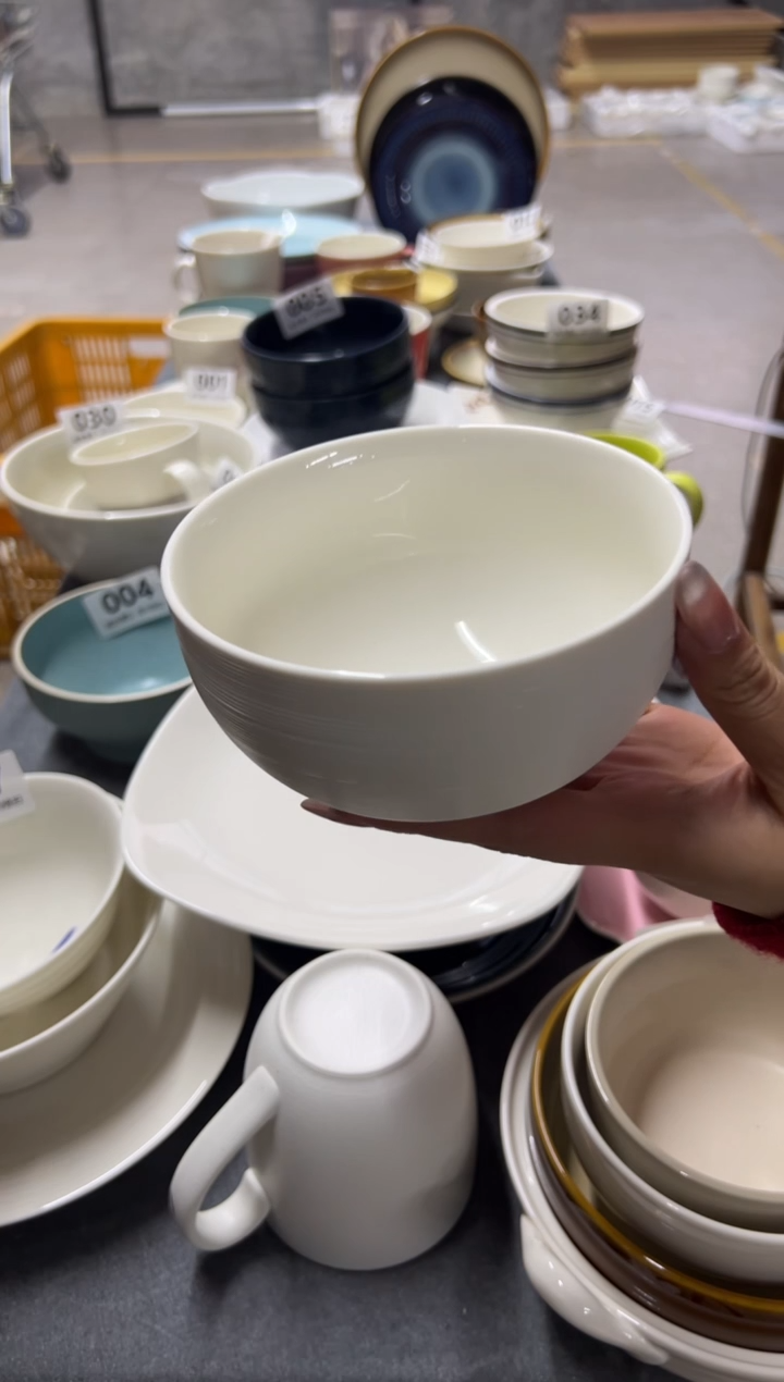 新骨瓷A品 白色线 曼哈顿 5寸碗 全标无瑕