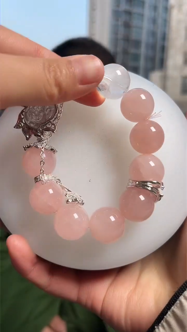 【闪购商品】芙蓉石手链未镶嵌天然手串多样性发一16mm