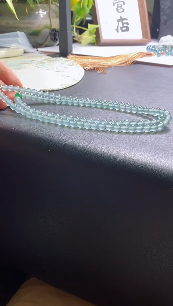 翡翠未镶嵌颈饰卡7项链