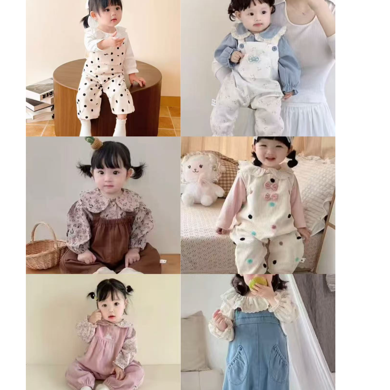 {A094-A376}背带裤分体秋季新款婴幼儿公主可爱时尚组合多款式