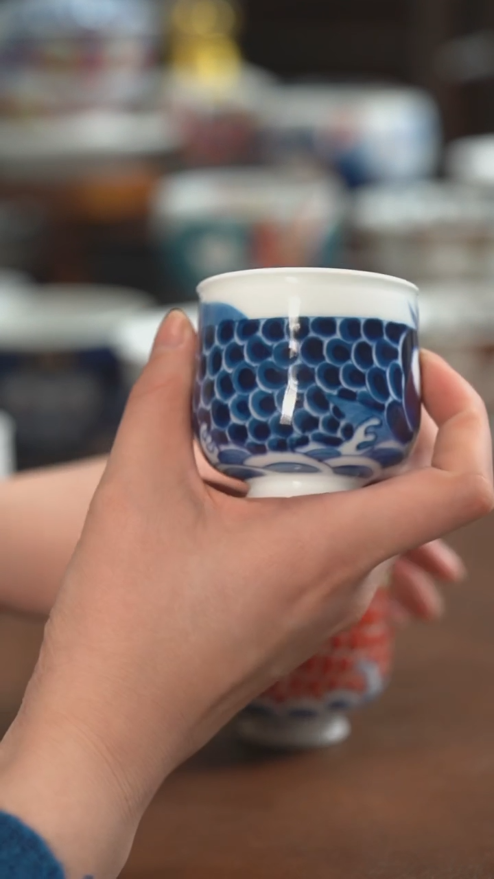 【闪购商品】昨明  陶瓷 （活动福利价）蓝鱼手握杯