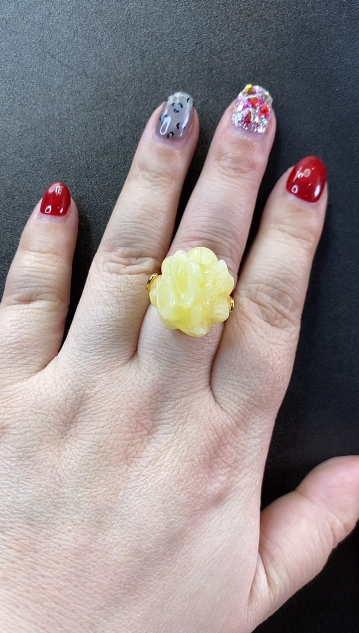 【闪购商品】琥珀戒指未镶嵌戒指