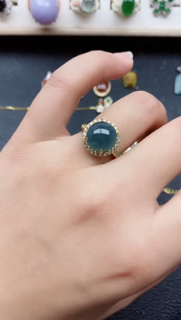 【闪购商品】翡翠戒指银S925镶嵌11111