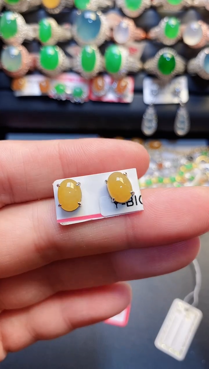 银S925镶嵌戒指翡翠天然