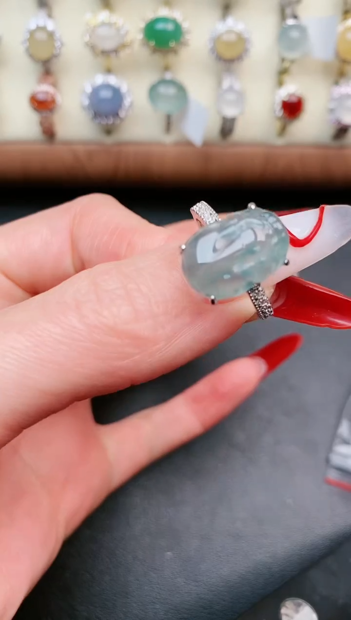 【闪购商品】翡翠戒指银S925镶嵌.....