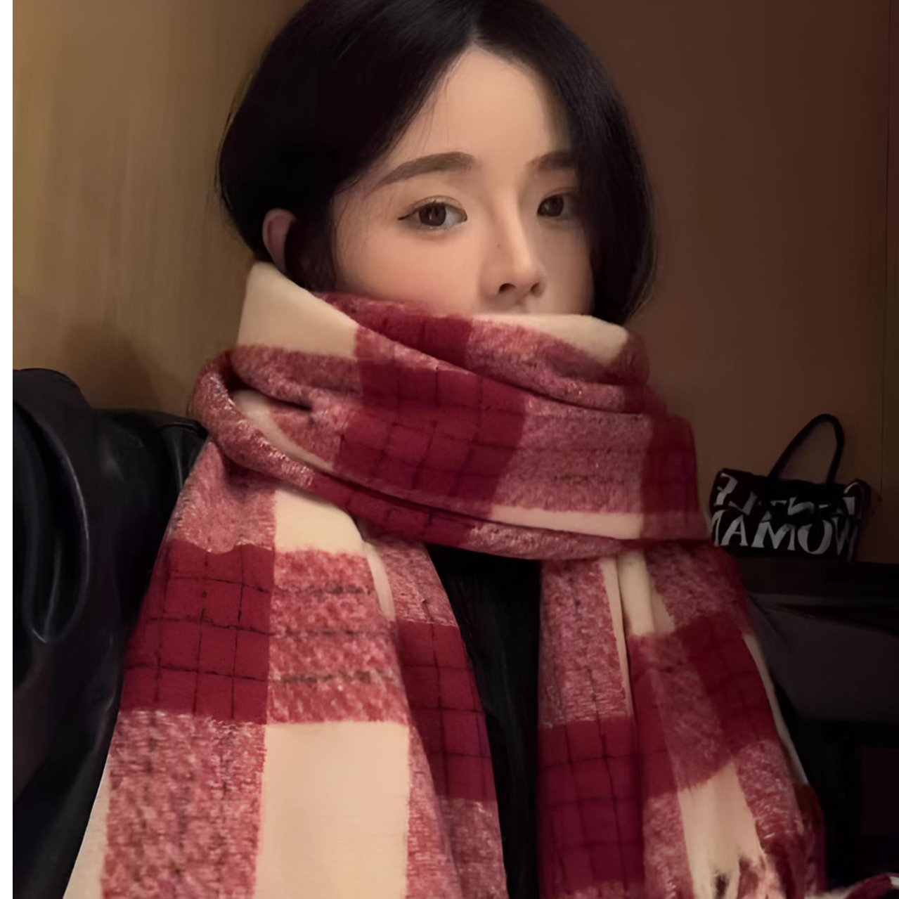 1编码【随机礼物围巾】2025百搭保暖新款冬季围巾