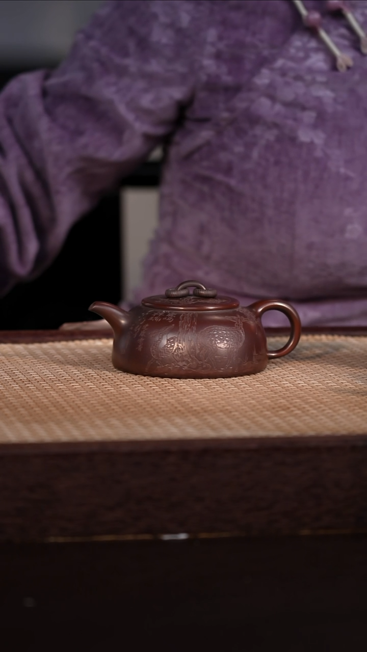 茶壶紫砂龙山紫檀泥 160cc