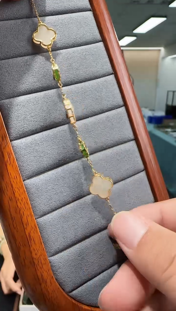 银S925镶嵌手链和田玉多样性发货 拍一发一