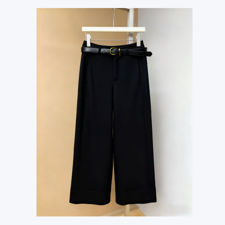 【ZM纵美】尖货高品质棉羊毛遮胯显瘦百搭直筒九分休闲裤2391220