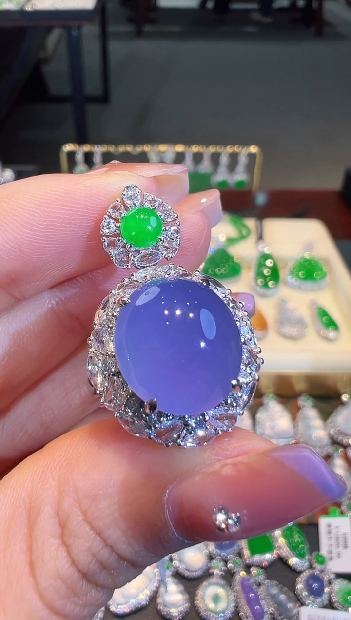 【闪购商品】翡翠戒指18K金镶嵌两用款