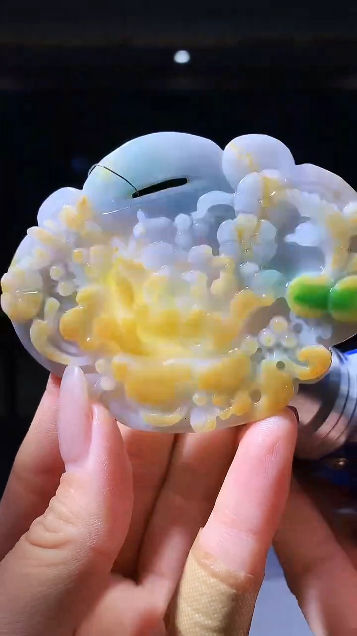 【闪购商品】定制翡翠未镶嵌1034hm-毛货挂件