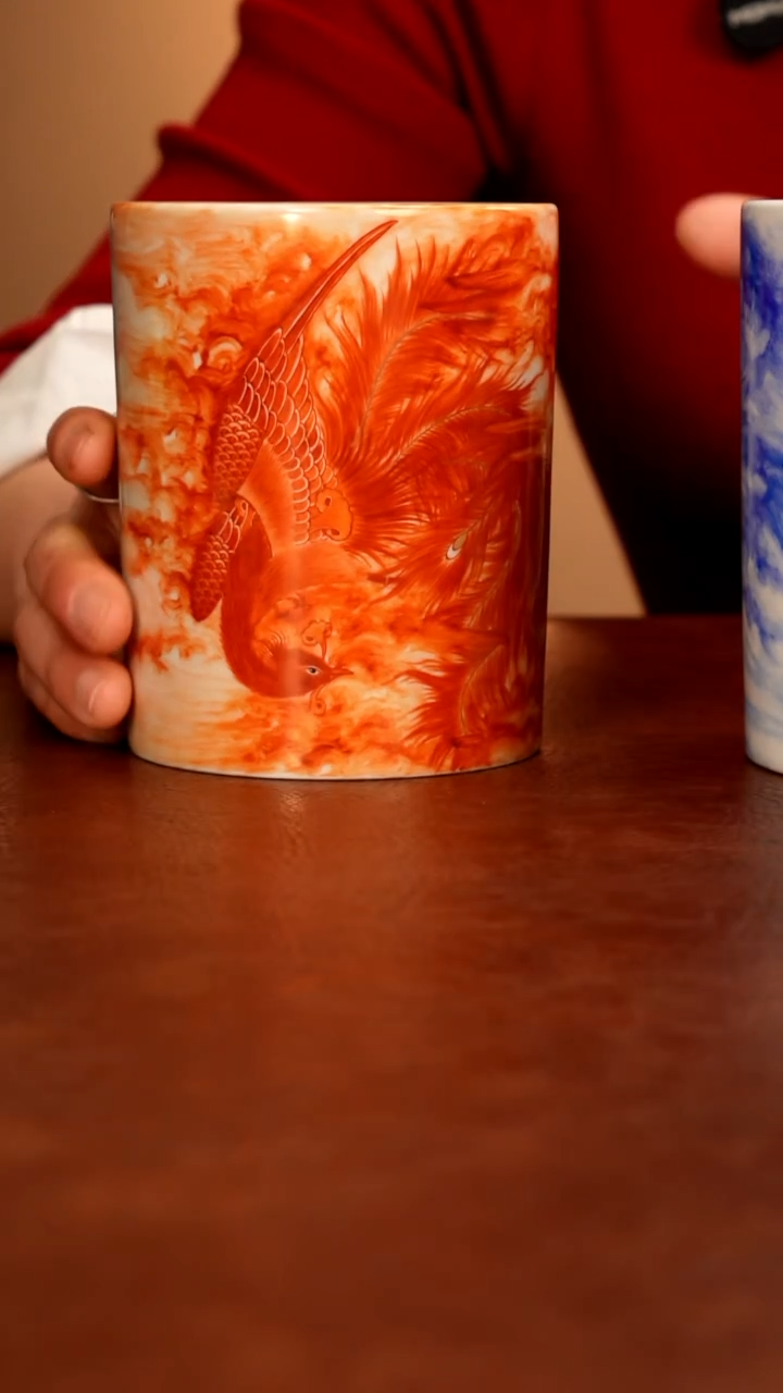 摆件陶景德镇瓷器，青花瓷手绘茶具~