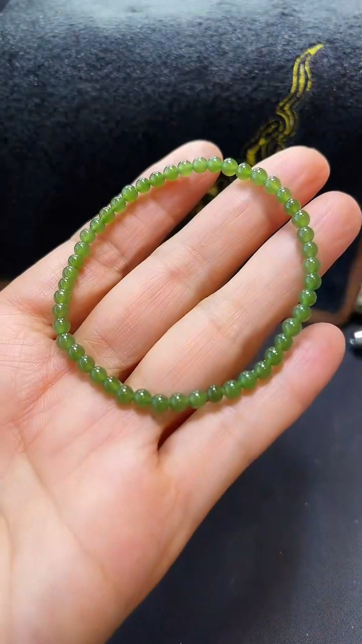 未镶嵌手串和田玉碧玉小米珠手串2