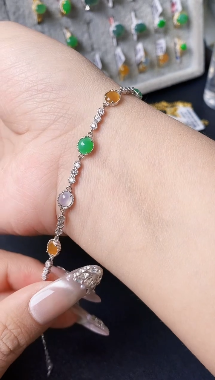 银S925镶嵌戒指翡翠0380