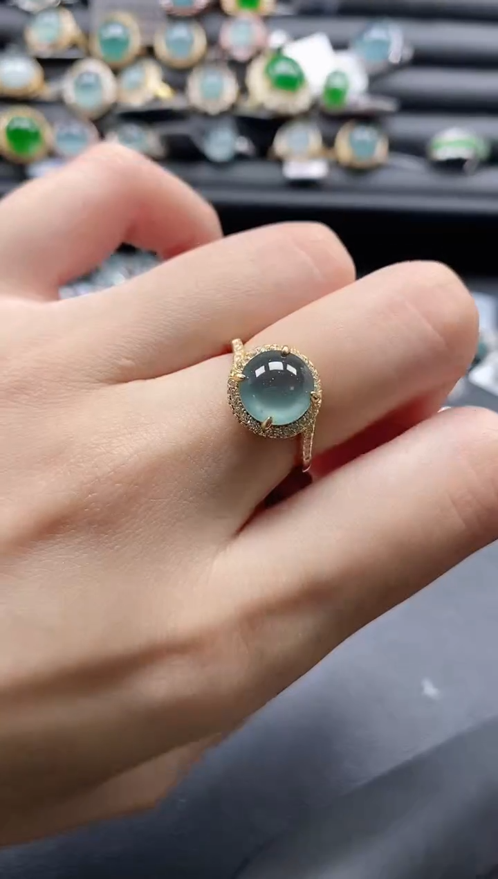 【闪购商品】翡翠戒指银S925镶嵌11111