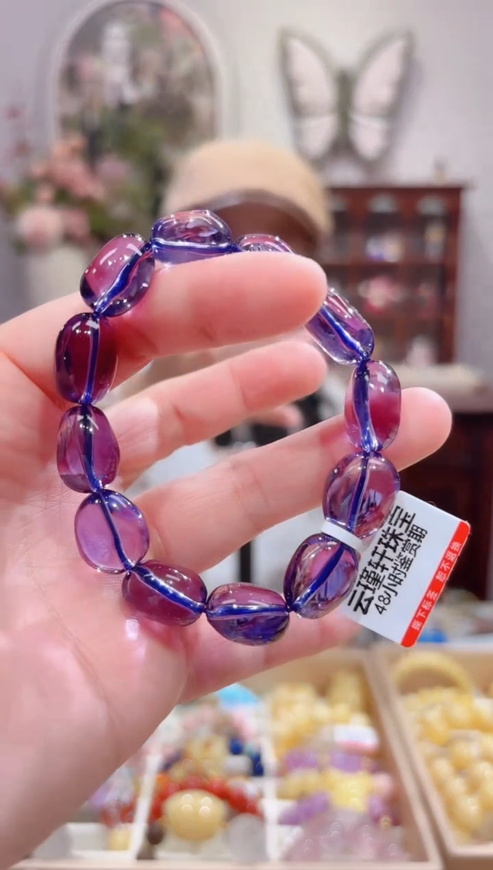 【闪购商品】水晶手链未镶嵌特级5A全净体浓紫15