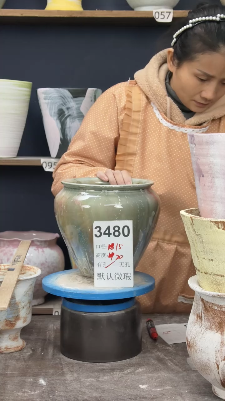 景德镇花盆默认微瑕3480【微瑕】