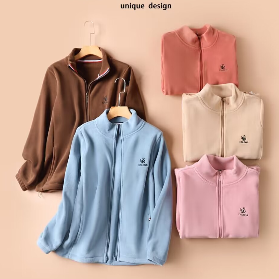 95#男女同款情侣款摇粒绒加厚宽松大码短外套