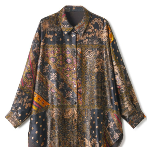 【罗马假日】70姆米欧非特新款香云纱高奢重锻洋气气质女士气质上衣