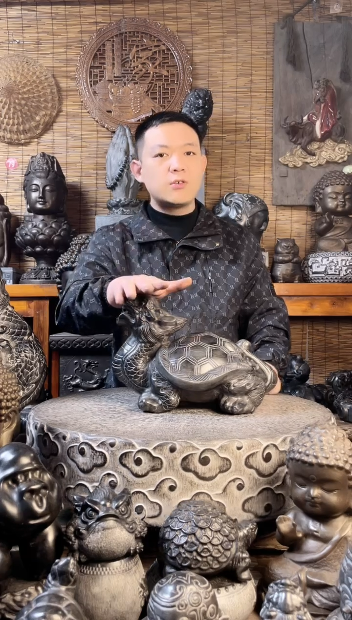 【闪购商品】34龙龟天然青石雕刻