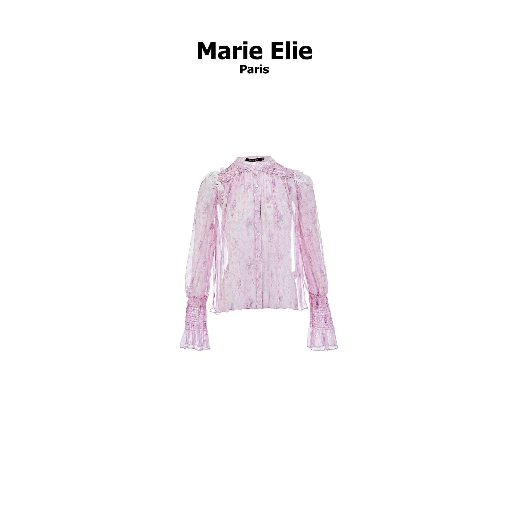 【宠粉专属】Marie Elie【衫月独绝】印花真丝上衣EAE12D18307