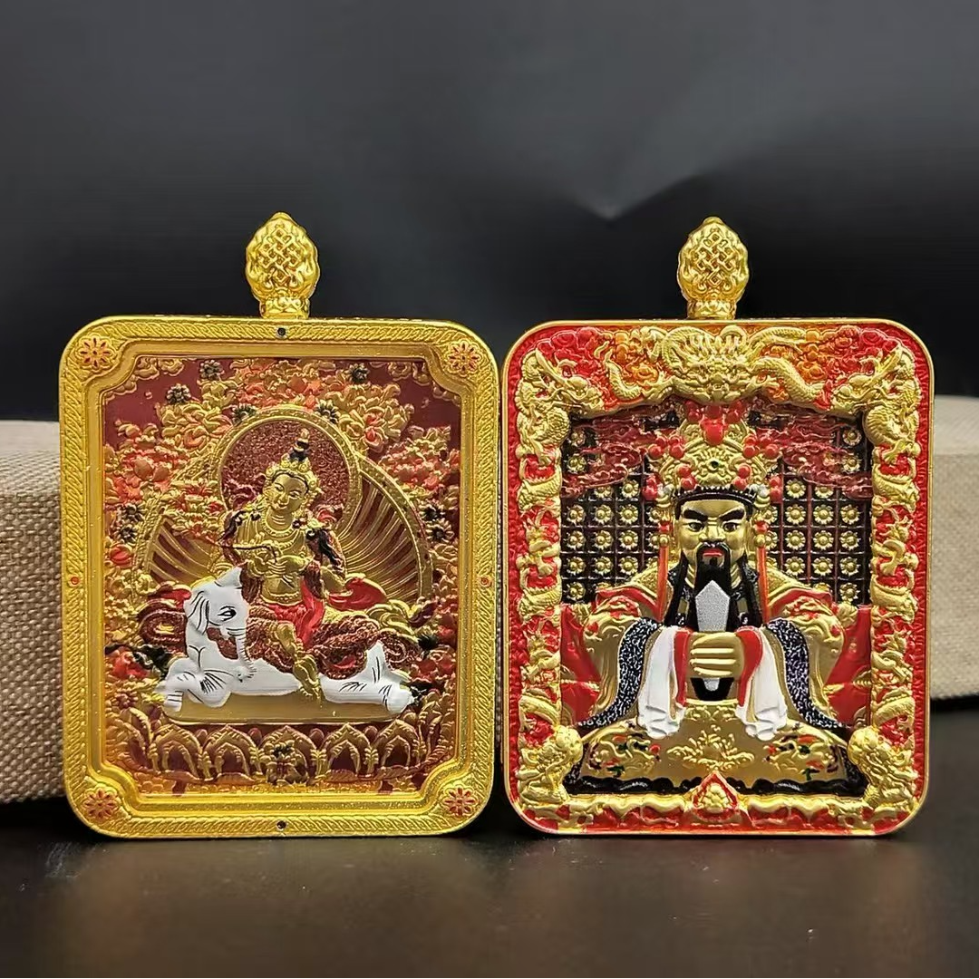 25年新款五爷唐卡吊坠双面生肖款民族风十二生肖吊坠保色不掉色