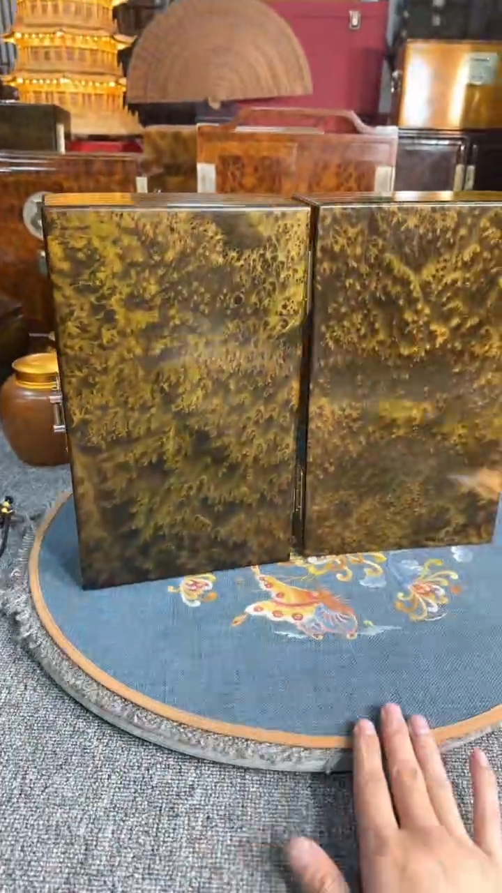 【闪购商品】乌木类成套家具阴沉首饰盒 一对 s10