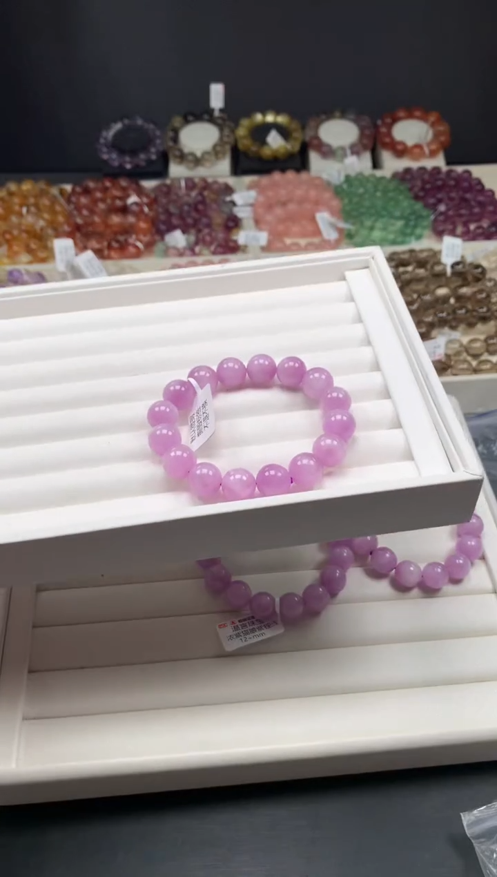 【闪购商品】水晶手链未镶嵌紫锂辉12，A38