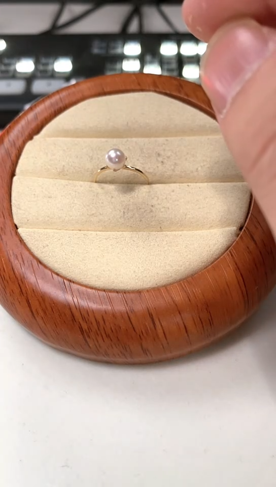 【闪购商品】海水珍珠戒指18K金镶嵌海水戒指