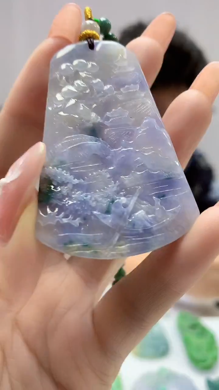 【闪购商品】定制翡翠未镶嵌4688DD-毛货挂件4