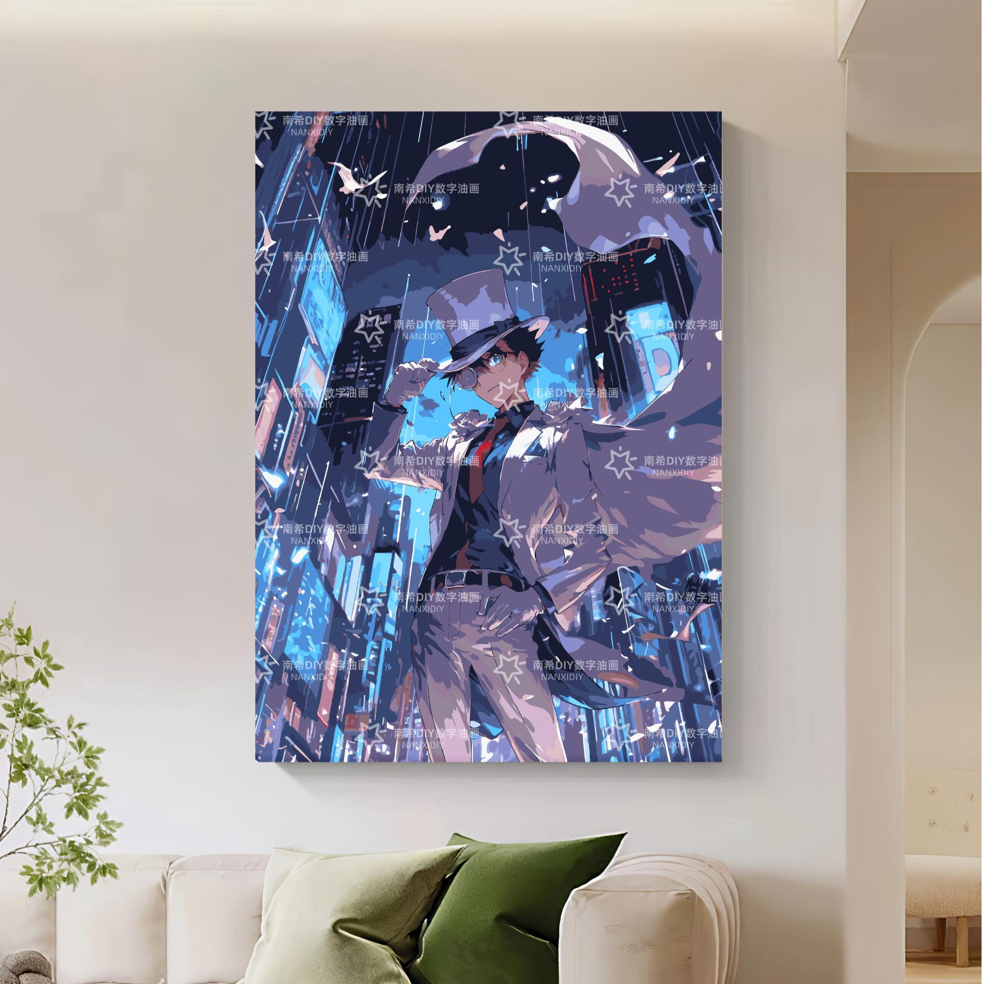 【背板】帅气热血可爱治愈温柔动漫合集DIY数字油画手绘送礼装饰画