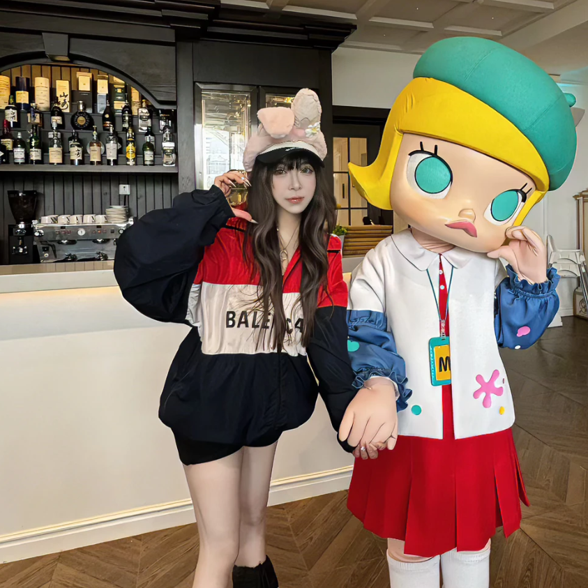 未使用 Balenciaga/巴黎世家 条纹拼色夹克 红白蓝/36