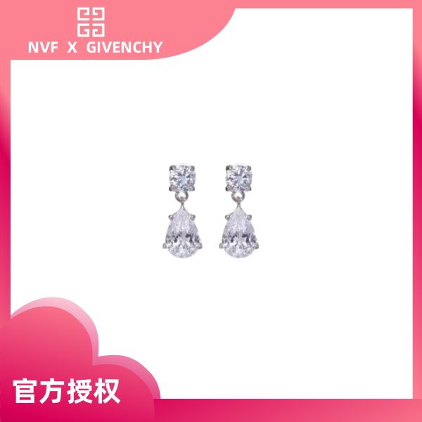 磁铁合成锆石耳饰 纪梵希联名NVF「简爱之泪」耳环