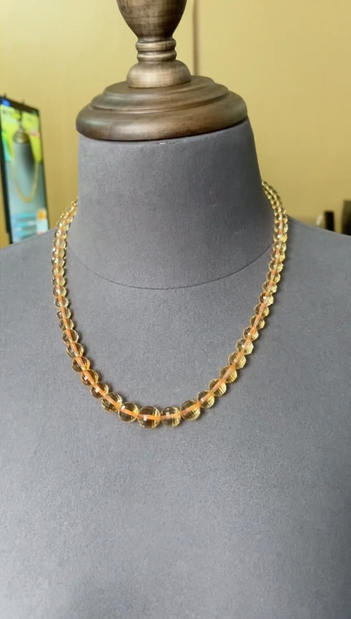 【闪购商品】黄晶项链未镶嵌黄晶项链