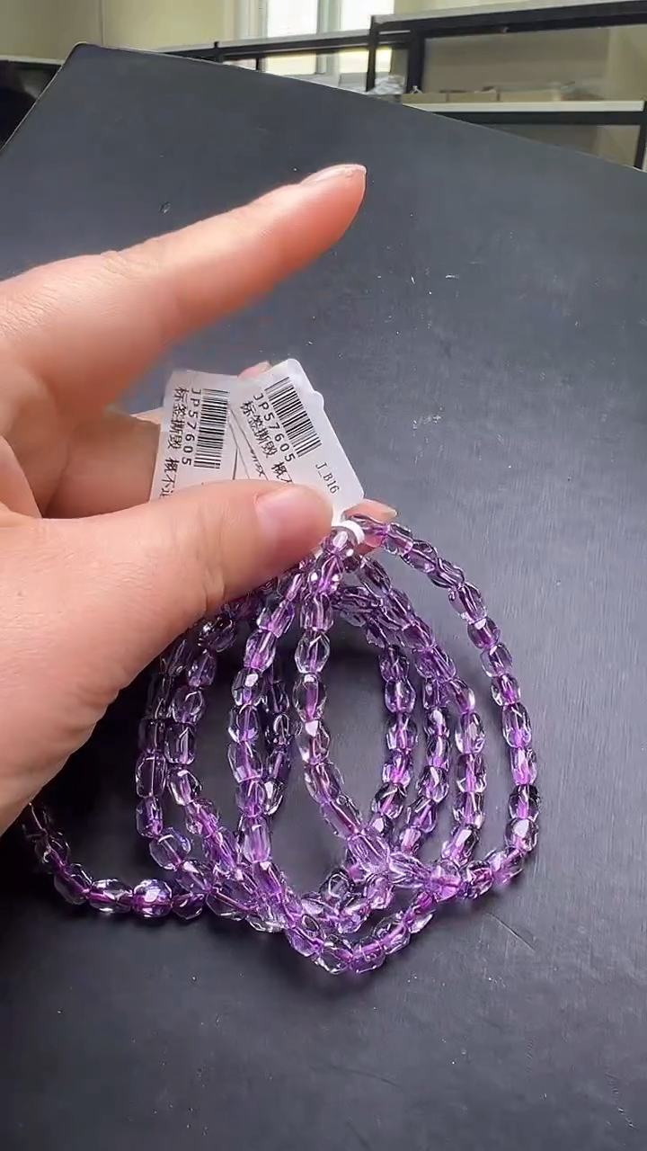 未镶嵌手串水晶多样性发一紫水晶随形手串  JP57605
