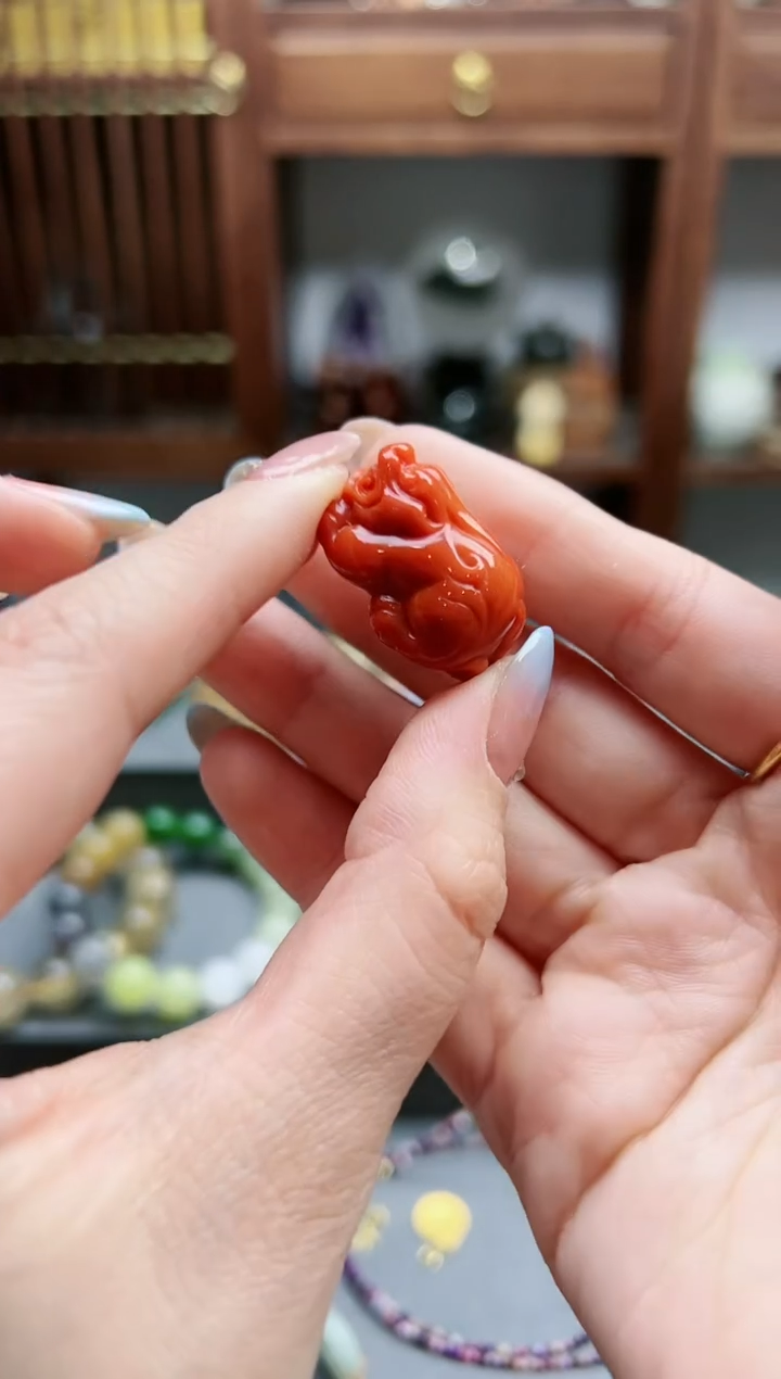 【闪购商品】南红玛瑙吊坠未镶嵌南红貔貅吊坠*1 GW