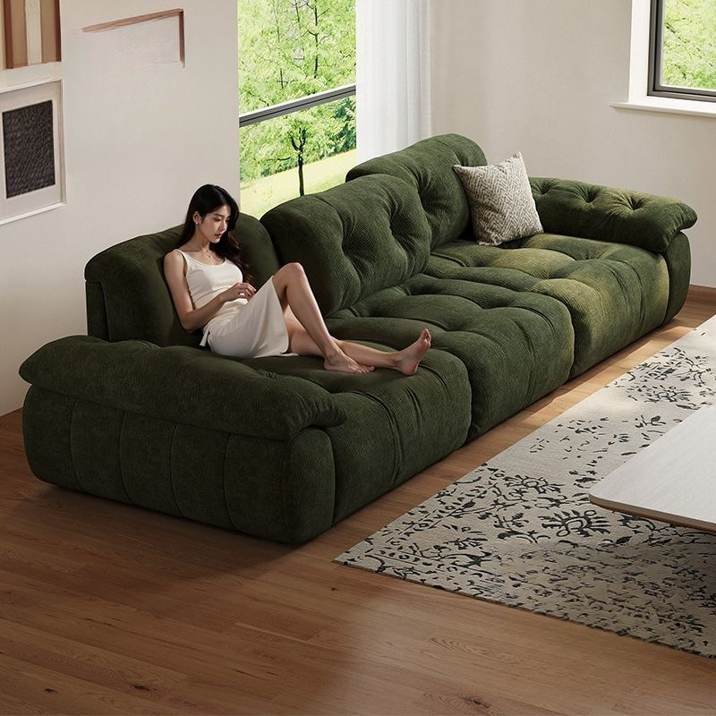 云漫沙发可调节靠背2026新款家用客厅直排可睡可躺雪尼尔布艺沙发