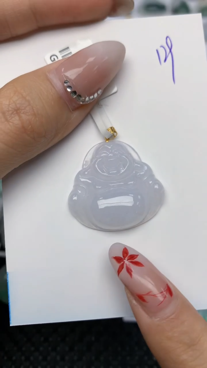 【闪购商品】翡翠颈饰18K金镶嵌天然翡翠A货 29