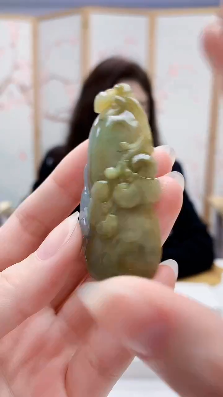 未镶嵌定制翡翠4829ry-毛货挂件26