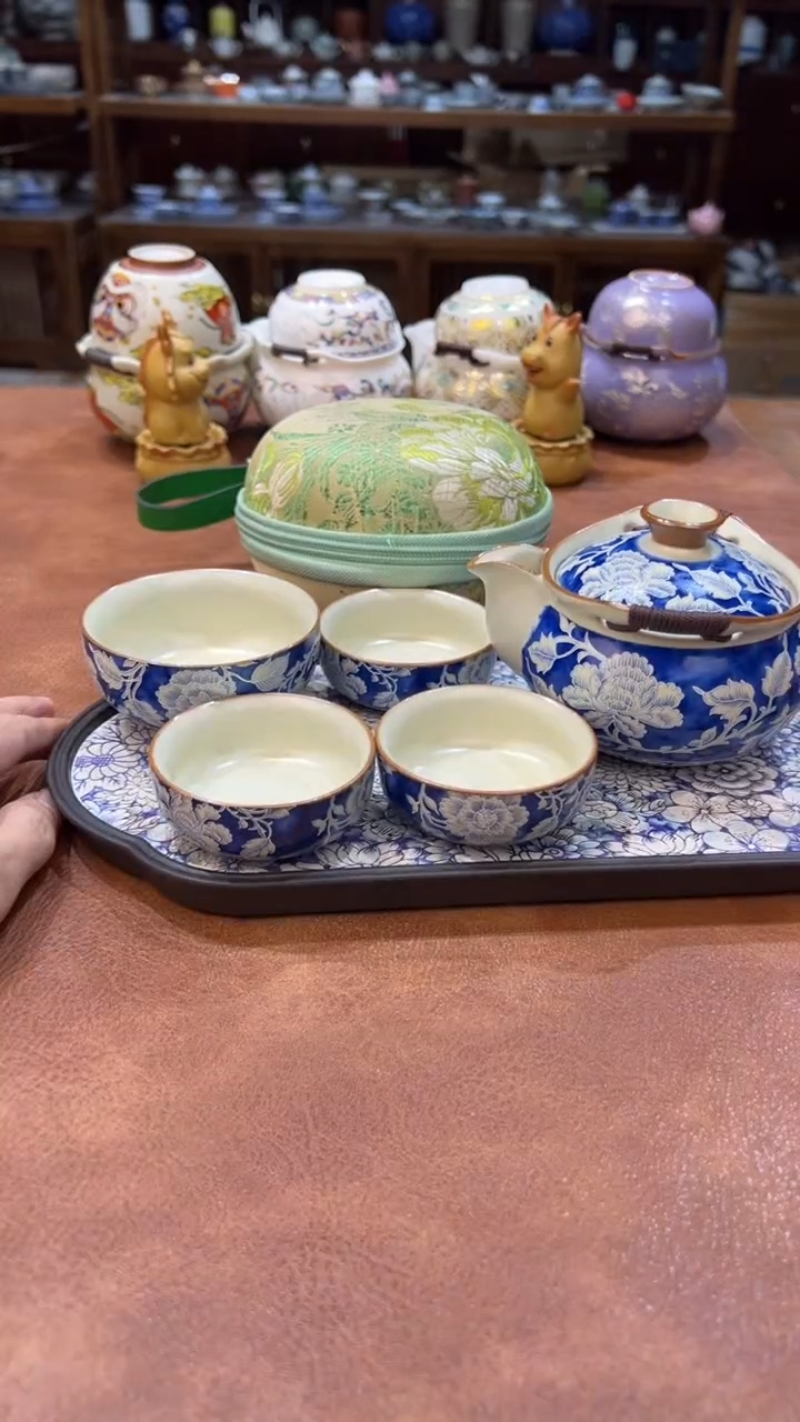 真的很便宜会开片的旅行茶具