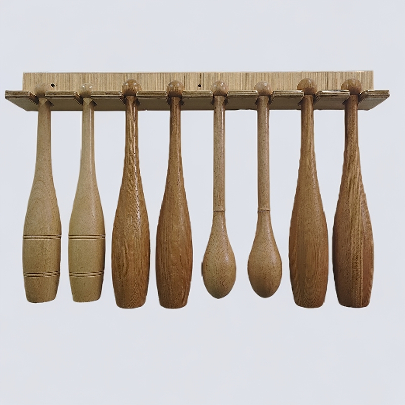  木制棒铃架印弟安棒铃悬挂展示架 瑜伽健身棒铃架 棒铃收纳架