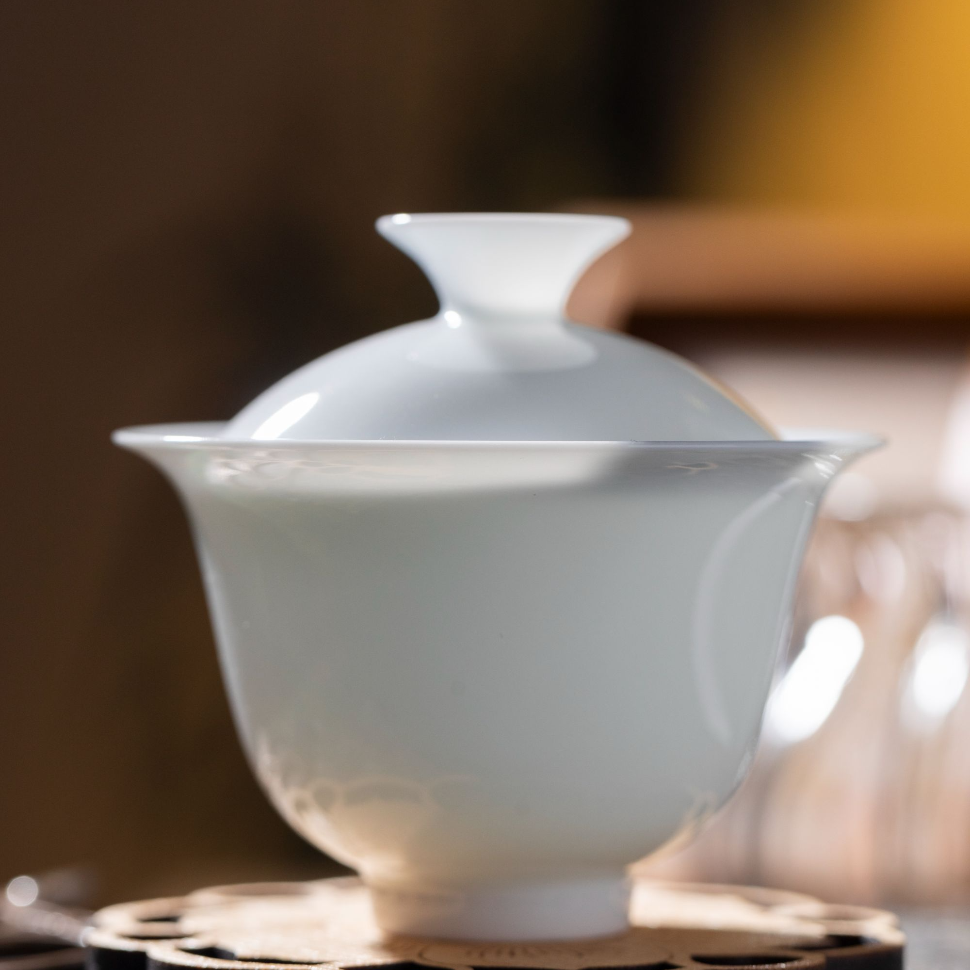 熊友根窑花神盖碗景德镇陶瓷手绘纯手工品茗主人杯礼品功夫茶具